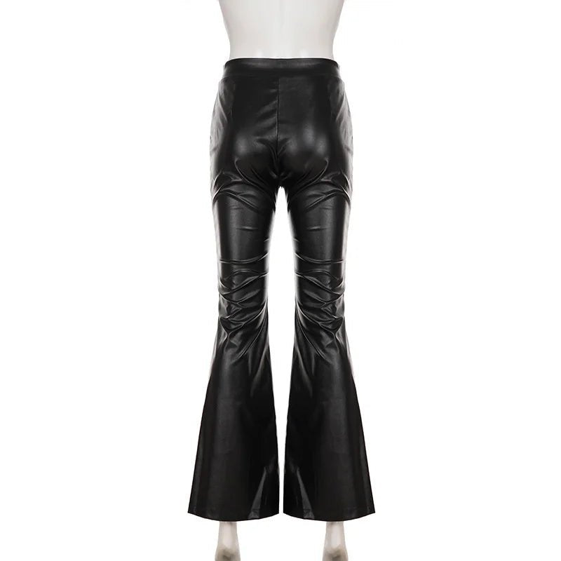 Women's High Waist Skinny Stretchy Slim Pencil Pants with Pockets Winter Street Biker Punk Style Waterproof Zipper - Zeprah