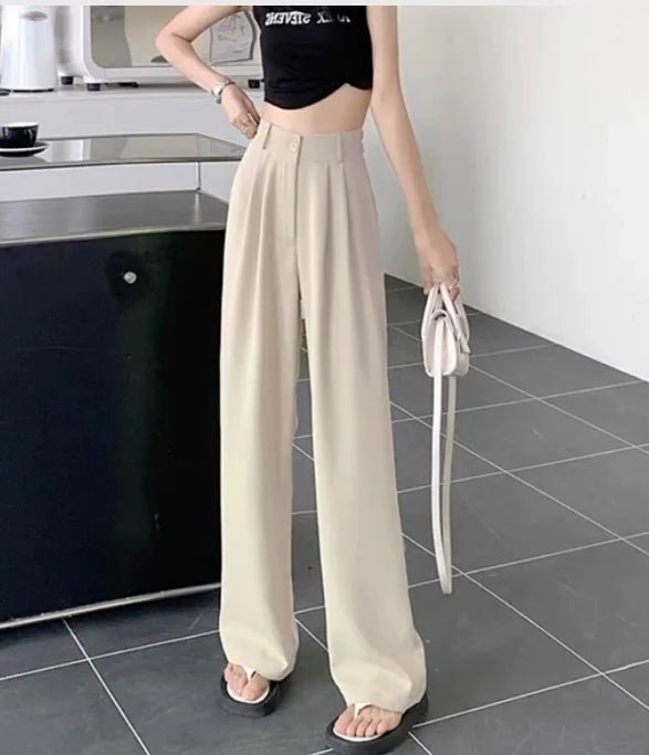 Women's High Waist Wide Leg All - Match Casual Loose Pants - Zeprah