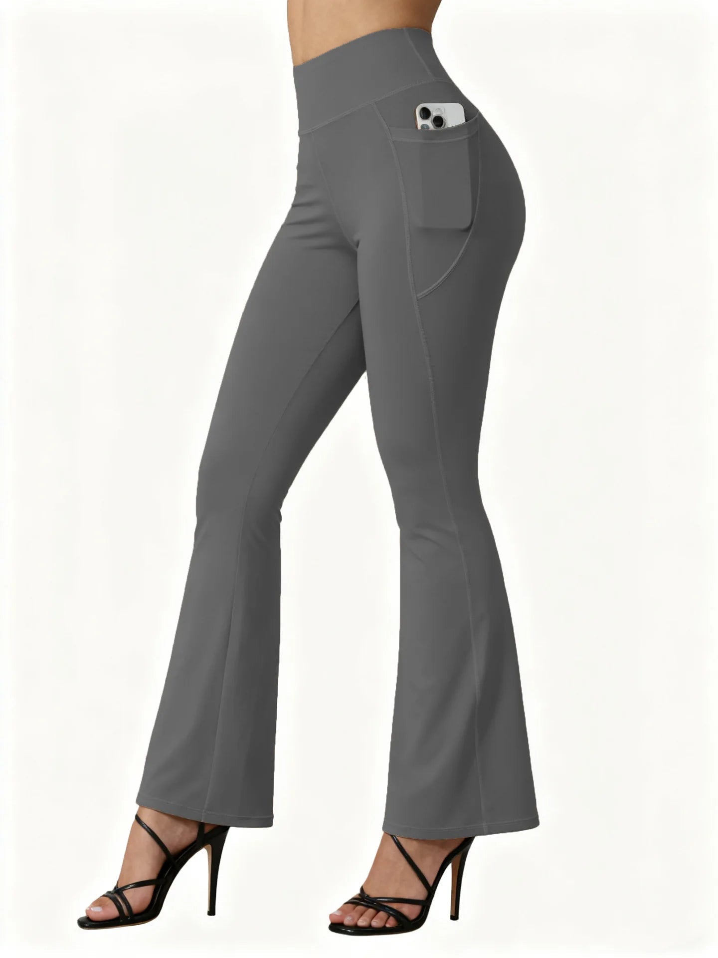 Women's High Waisted Flared Yoga Pants with Pockets Best Selling Workout Running Leggings - Zeprah