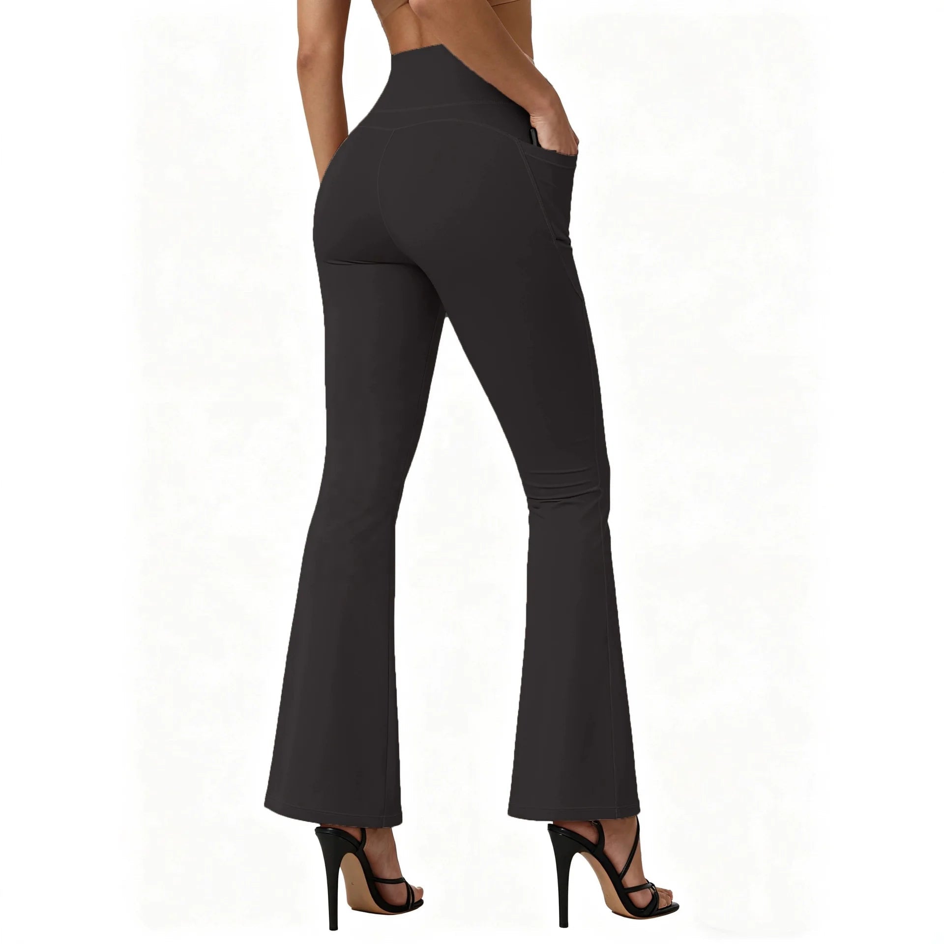 Women's High Waisted Flared Yoga Pants with Pockets Best Selling Workout Running Leggings - Zeprah