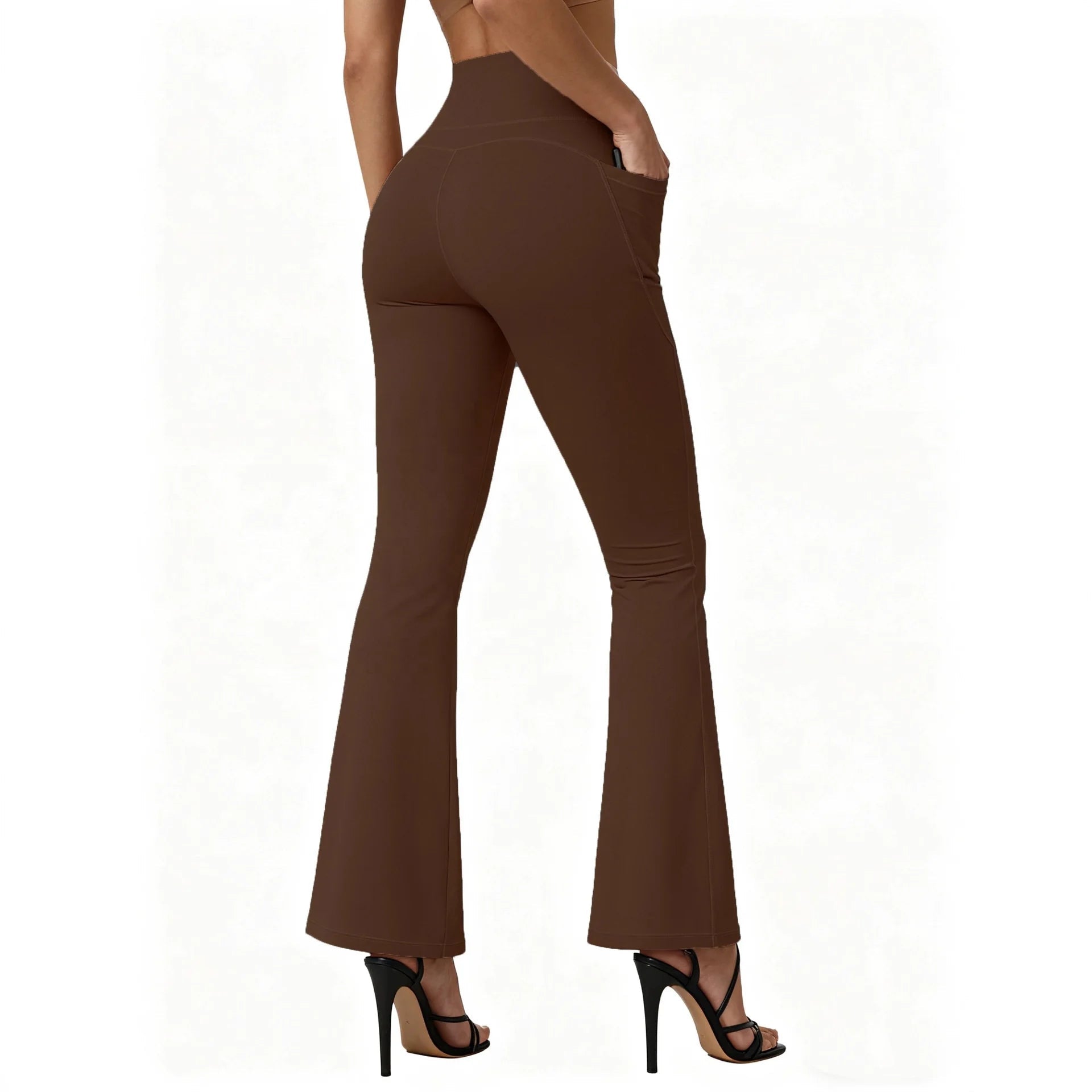 Women's High Waisted Flared Yoga Pants with Pockets Best Selling Workout Running Leggings - Zeprah