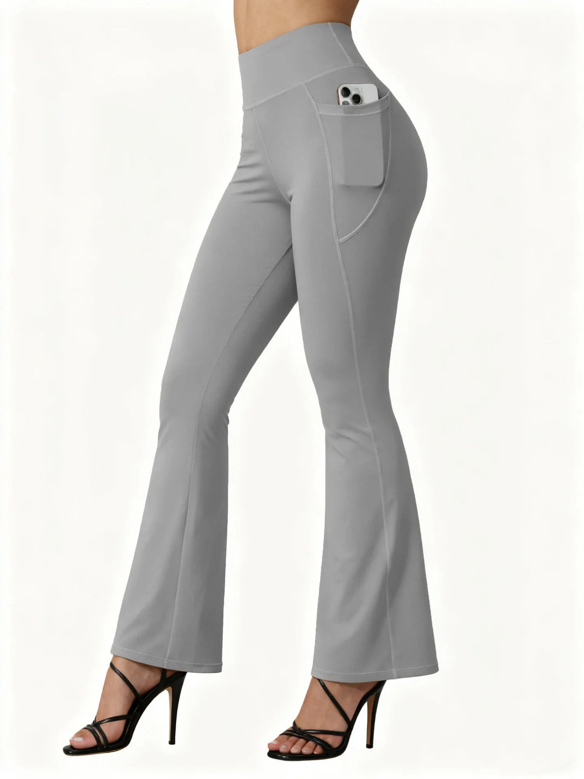 Women's High Waisted Flared Yoga Pants with Pockets Best Selling Workout Running Leggings - Zeprah
