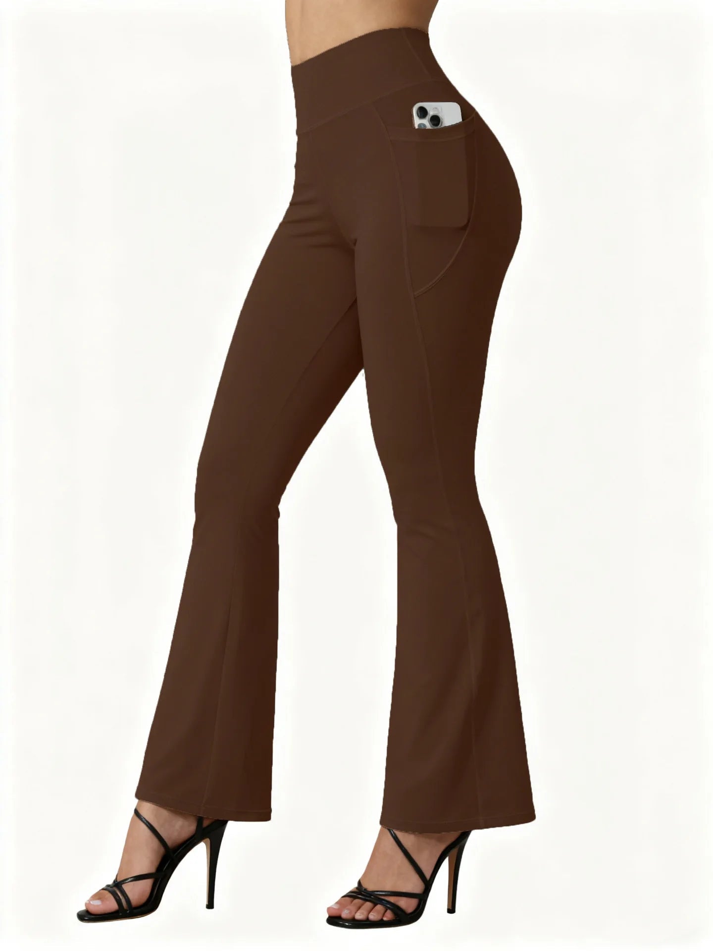 Women's High Waisted Flared Yoga Pants with Pockets Best Selling Workout Running Leggings - Zeprah