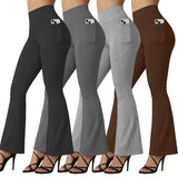 Women's High Waisted Flared Yoga Pants with Pockets Best Selling Workout Running Leggings - Zeprah