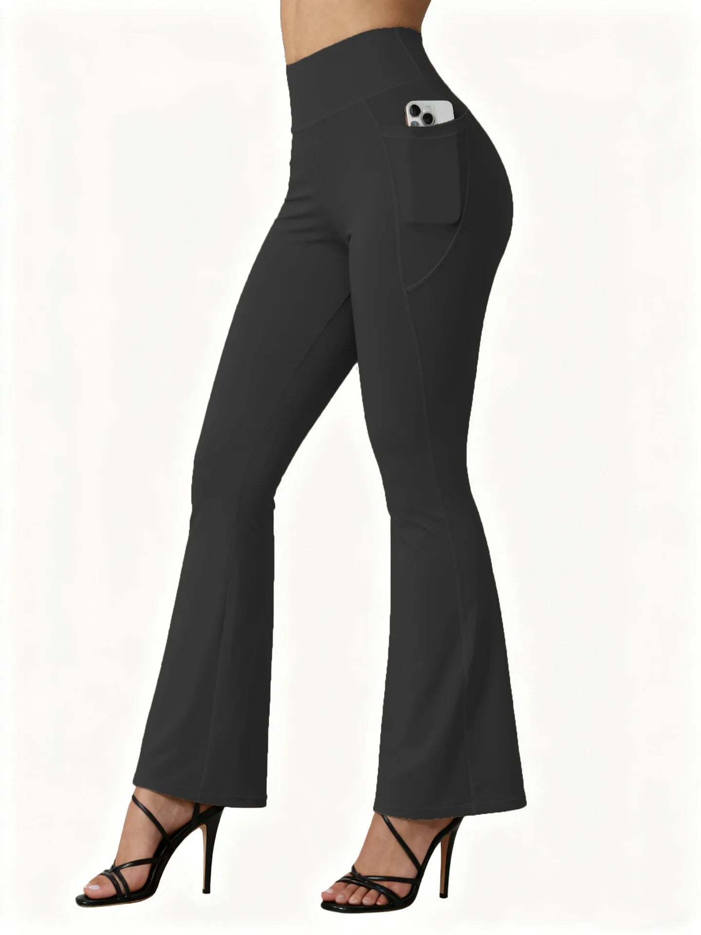 Women's High Waisted Flared Yoga Pants with Pockets Best Selling Workout Running Leggings - Zeprah