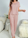 Women's Homewear Pajama Set Comfortable Casual Solid Versatile Stylish for Daily Outdoor Wear - Zeprah