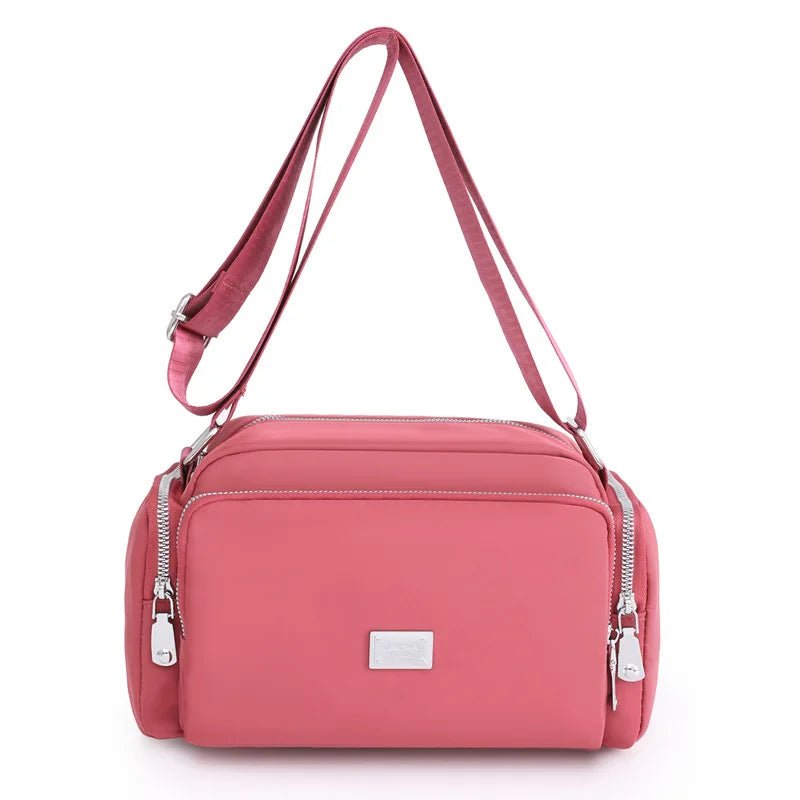 Women's Lightweight Cross - border Nylon Shoulder Bag Simple Fashion Small Square Crossbody Wide Messenger Bag - Zeprah