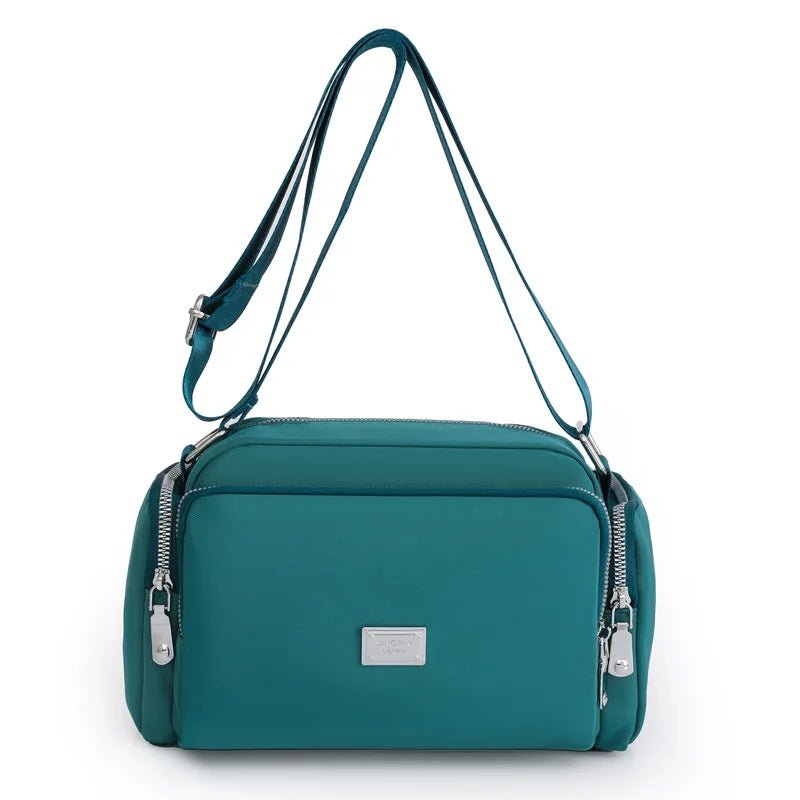 Women's Lightweight Cross - border Nylon Shoulder Bag Simple Fashion Small Square Crossbody Wide Messenger Bag - Zeprah