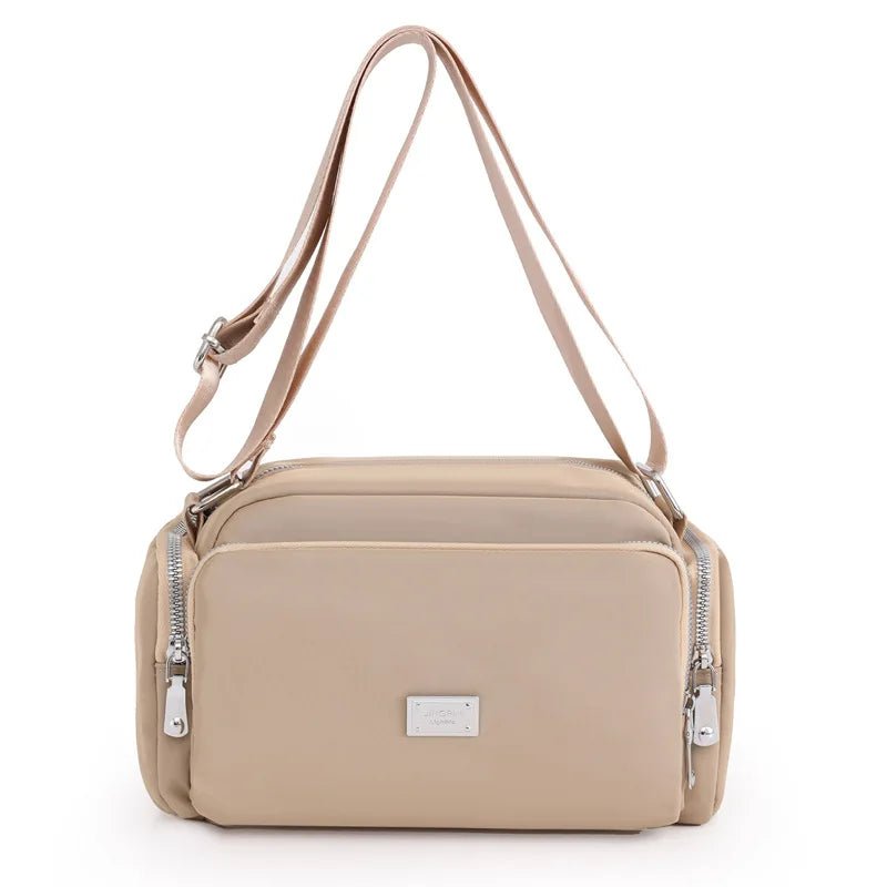 Women's Lightweight Cross - border Nylon Shoulder Bag Simple Fashion Small Square Crossbody Wide Messenger Bag - Zeprah