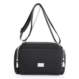 Women's Lightweight Cross - border Nylon Shoulder Bag Simple Fashion Small Square Crossbody Wide Messenger Bag - Zeprah