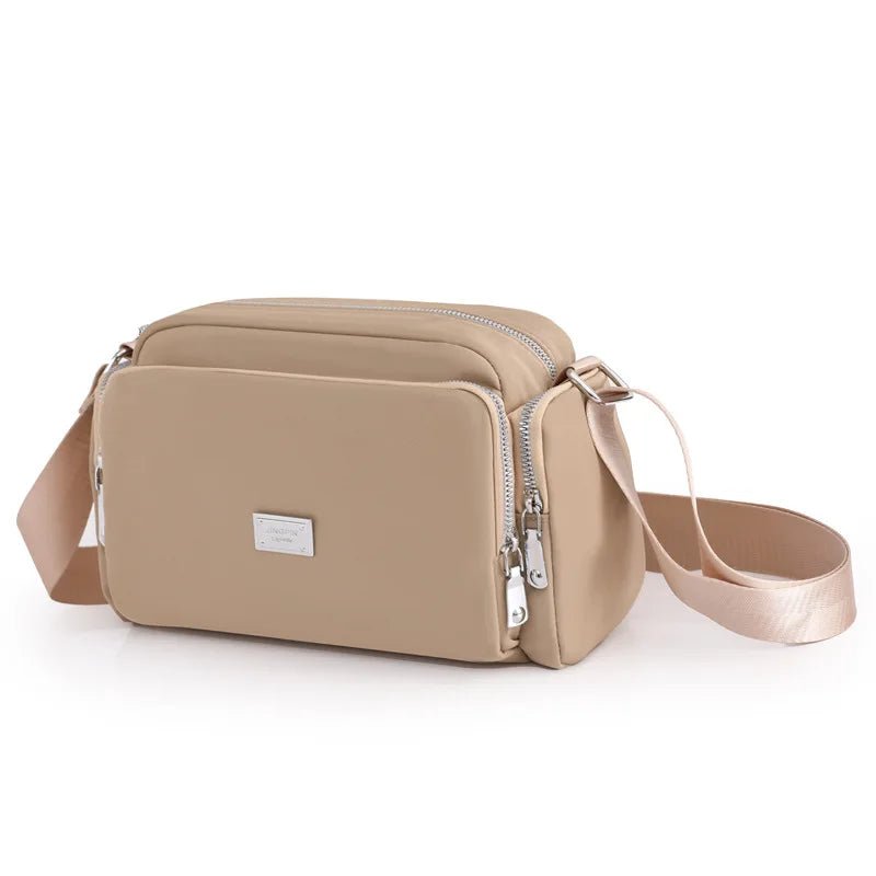 Women's Lightweight Cross - border Nylon Shoulder Bag Simple Fashion Small Square Crossbody Wide Messenger Bag - Zeprah