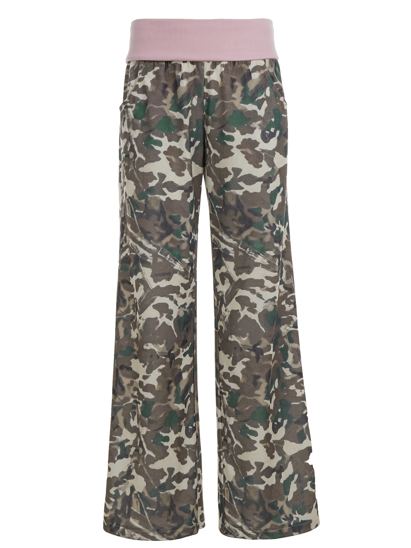 Women's Pants Geometric Print Fall New Wide Leg Trousers Elastic Waist Flat Front Low Waist Eco - Friendly Casual Joggers - Zeprah