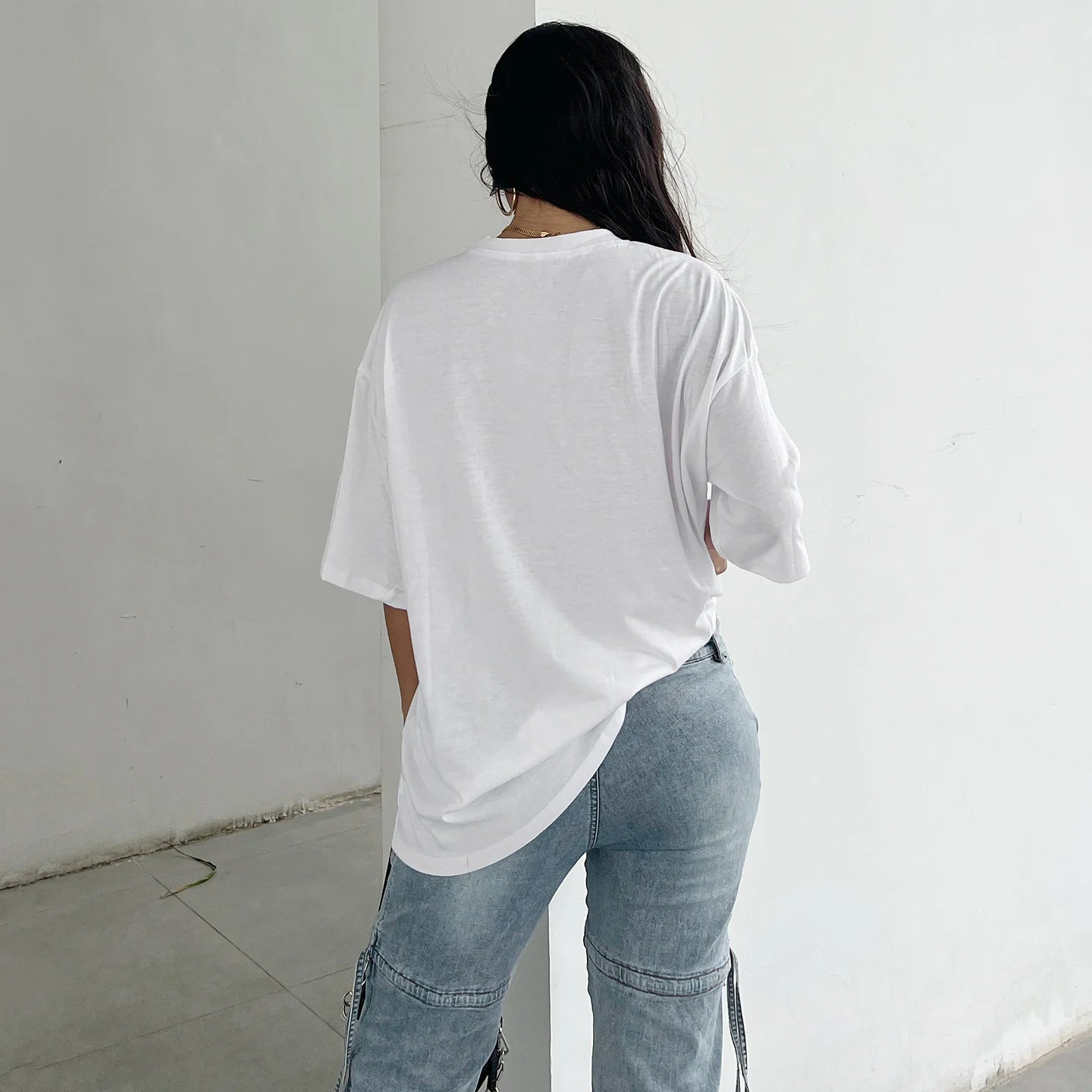 Women's Patchwork Knitted Digital Printing T-Shirt Casual Pullover Short Sleeve Top - Zeprah