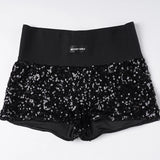 Womens Sequin Shorts High Waist Tummy Control Stretchy Breathable Eco - Friendly Workout Party Factory Direct - Zeprah