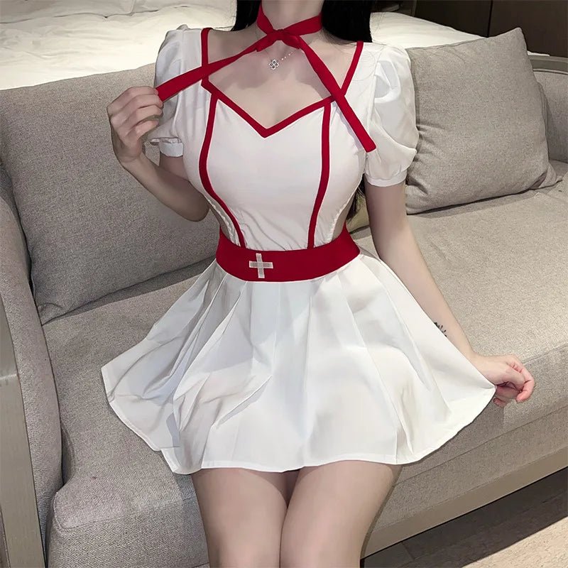 Women's Sexy Lingerie Bodysuit Sexy Nurse Uniform Sexy Costume Uniform - Zeprah