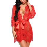 Women's Sexy Underwear New European and American Style Alluring Lace Nightgown and Pajamas Set - Zeprah