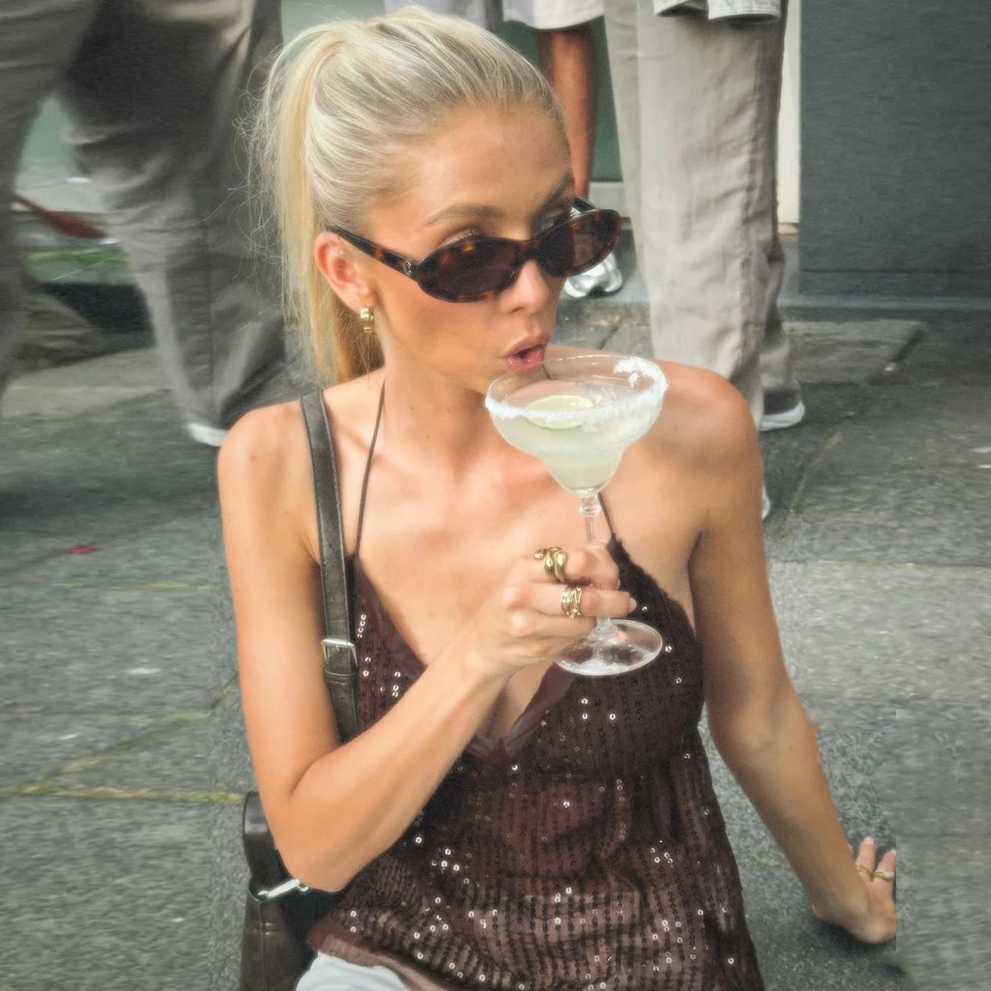 Women's Sexy V Neck Backless CAMIS Sequin Embroidery Glitter Lace Patchwork Woven Eco - Friendly 100% Polyester Street Style - Zeprah