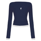 Women's Slim Fit Long Sleeve V - Neck Knit Top Solid Color Button Detail Pullover Casual Athletic Autumn Breathable - Zeprah