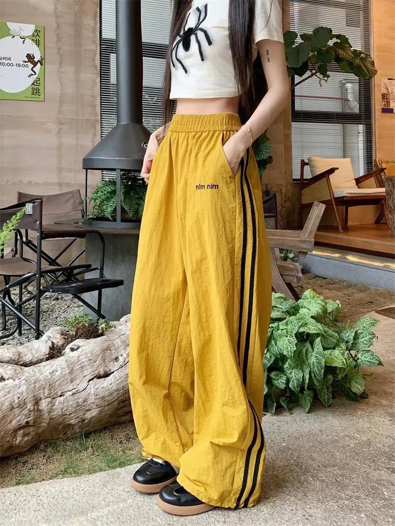 Women's Summer Design Wide - leg Pants Casual Sports Pants American - style Quick - drying Pants - Zeprah