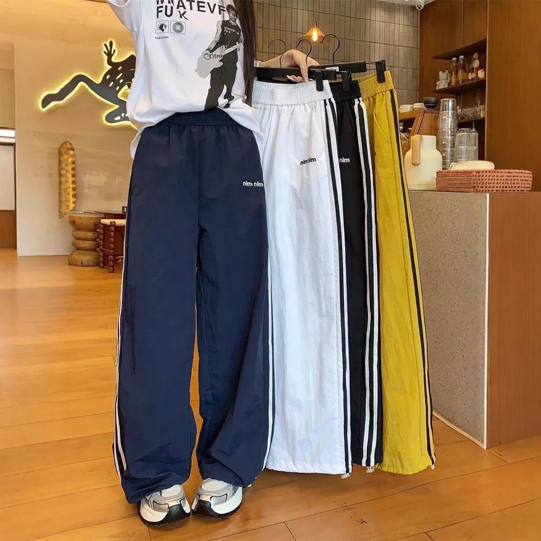 Women's Summer Design Wide - leg Pants Casual Sports Pants American - style Quick - drying Pants - Zeprah