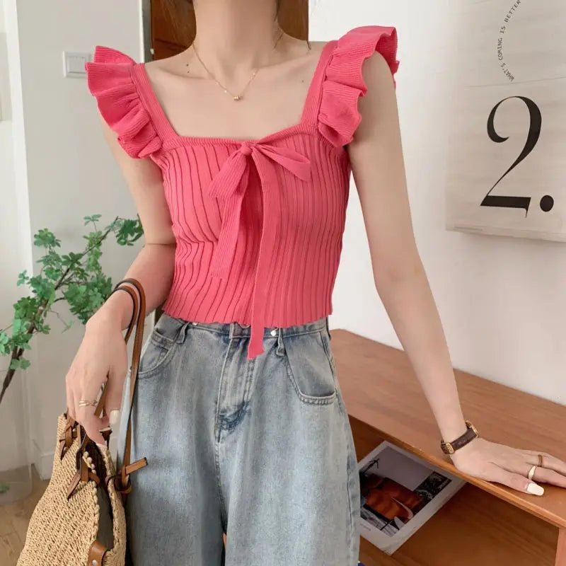 Women's Summer Sleeveless Candy Crop Top Women's Camisoles - Zeprah