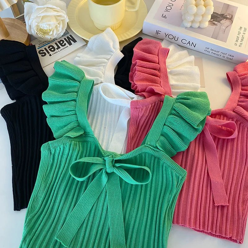 Women's Summer Sleeveless Candy Crop Top Women's Camisoles - Zeprah