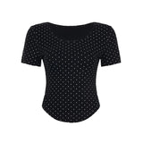 Women's Summer T-Shirt Knitted Eco - Friendly Polka Dot Slim Fit Comfortable Camisole Sleepwear Casual Blouse - Zeprah