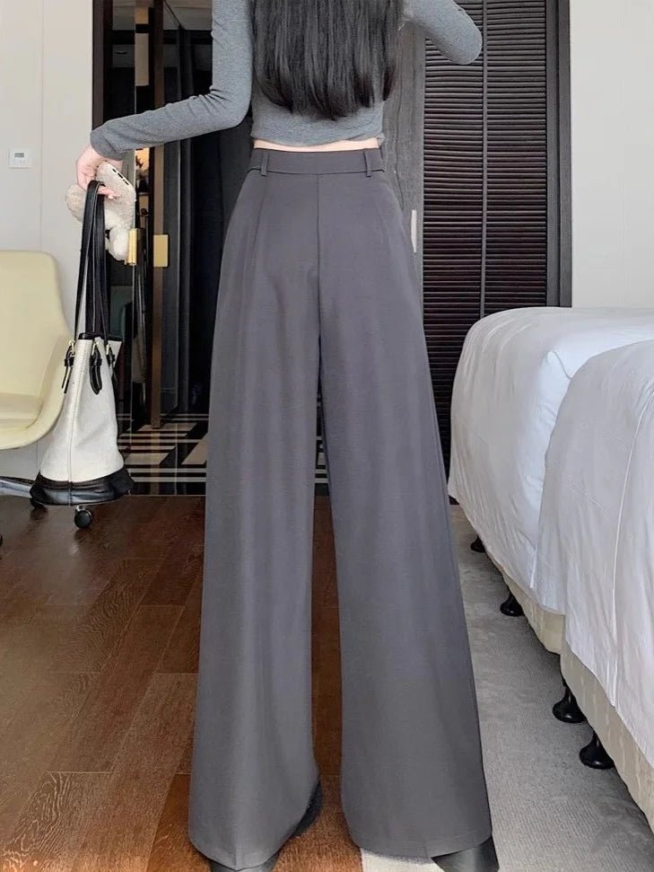 Women's Wide - Leg Pants Summer New Arrivals High - End Drapey Loose - Fit Straight - Leg Trousers for Petite Figures - Zeprah