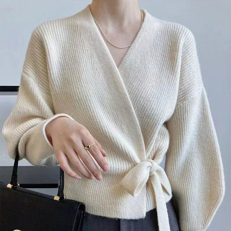 Women's Winter French Retro Anti - Pilling Slimming Design Knitted Cardigan - Zeprah