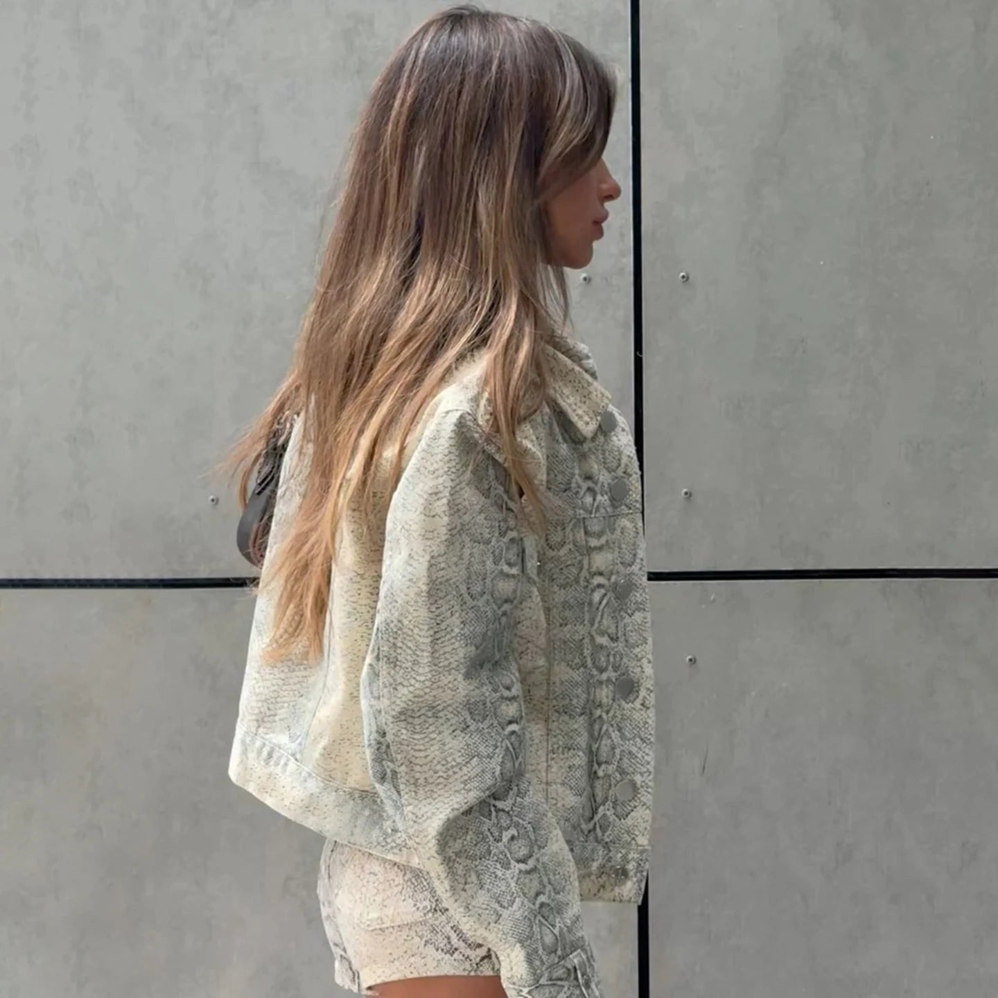 Women's Y2K Printed Solid Casual Blouson Jacket Lapel Collar Button Front Loose Fit Long Sleeve Autumn Breathable Eco - Friendly - Zeprah